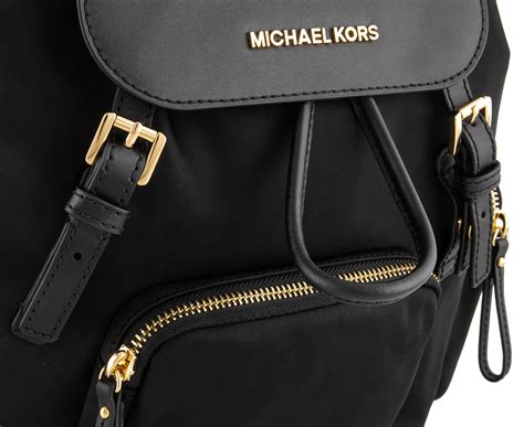 michael kors large cargo backpack in black|Michael Kors Backpack purse black.